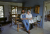 Kettle Moraine State Forest, Wisconsin, USA: Old World Wisconsin - pioneer couple in historic farmhouse - photo by C.Lovell