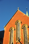 Boston, Massachusetts, USA: Church of the Advent - stained glass windows - Brimmer Street - Beacon Hill - architects Charles Brigham and John Hubbard Sturgis - photo by M.Torres