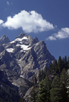 Grand Tetons National Park, Wyoming, USA: mountain peaks and blue sky - photo by C.Lovell