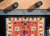 Taos, New Mexico, USA: carpet providing shade - Taos Plaza - photo by M.Torres