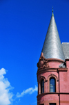 Burlington, Vermont, USA: conical roof at the Citizens Bank, former Burlington Savings Bank  - corner of St Paul and College Street - photo by M.Torres