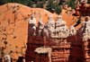 Bryce Canyon National Park, Utah, USA: Sunrise Point - wall of red and white limestone - Cenozoic-age rocks - photo by M.Torres