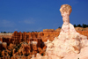 Bryce Canyon National Park, Utah, USA: white hoodoo towering above the canyon - Queens Garden Trail - fairy chimney - photo by A.Ferrari
