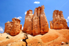 Bryce Canyon National Park, Utah, USA: Peek-A-Boo Loop Trail - rock fins surrounded by sand from the eroded rock - photo by A.Ferrari