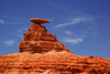 Mexican Hat, San Juan County, Utah, USA: Mexican Hat Rock - stone Sombrero - a 60 feet wide rock slab upon a rock cone - photo by A.Ferrari
