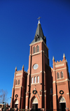 Oklahoma City, OK, USA: St. Joseph's Old Cathedral - Coffeyville brick - Gothic Revival - Roman Catholic Archdiocese of Oklahoma City - 225 4th St. NW - photo by M.Torres