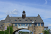 Narragansett Pier, Washington County, Rhode Island, USA: The Towers, a stone arch over Ocean road - the only remnant of the Narragansett Pier Casino built in the 1880s  - architects McKim, Mead, and White - photo by M.Torres