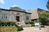 Jeffersonville, Clark County, Indiana, USA: main facade of the Carnegie Library building on Warder Park - 1903 neoclassical structure designed by architect Arthur Loomis - photo by M.Torres