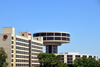 Houston, Texas, USA: George Bush Intercontinental Airport - Marriott hotel and disk shaped building - photo by M.Torres