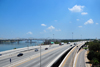 Louisville, Kentucky, USA: view over interstate 64 and the Ohio river from the Clark Bridge - photo by M.Torres
