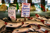 Seattle, Washington, USA: Pike's Peak Market - Alaskan Sockeye salmon - photo by R.Ziff