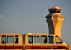 Newark, New Jersey, USA: AirTrain Monorail and control tower - Newark Liberty International Airport - photo by M.Torres