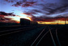 USA - Flagstaff (Arizona): railroad sunset - Photo by G.Friedman