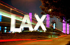 Los Angeles (California): LAX - airport code - sign that greets motorists at the Los Angeles International Airport - Photo by G.Friedman
