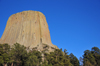 Devils Tower National Monument, Wyoming: in President Theodore Roosevelt's proclamation, the apostrophe in Devil's was inadvertently dropped, so the site was accidentally named Devils instead of Devil's - photo by M.Torres