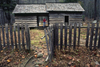 Great Smoky Mountains National Park, Tennessee, USA: fence and settlers' cabin in autumn forest - photo by C.Lovell