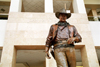 Irvine (California): actor - John Wayne Statue - John Wayne Orange County Airport - Photo by G.Friedman