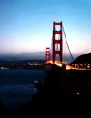 USA - San Francisco (California): night view of Golden Gate bridge - photo by J.Fekete