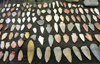 USA - Fort Dodge (Iowa): the Museum's collection of arrow points - photo by G.Frysinger
