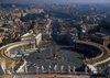 Vatican: St.Peter's Square and Via della Conciliazione to Castel Sant'Angelo - seen from the roof of the Basilca - photo by J.Fekete