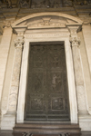 Vatican City, Rome - entrance to Saint Peters Basilica - bronze door by Filarete / Antonio Averulino - narthex - photo by I.Middleton
