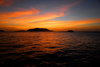 Los Testigos islands, Venezuela: Testigo Grande island at sunset - Caribbean sea - photo by E.Petitalot