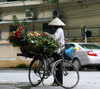 Hanoi - vietnam - flower vendor on a bike - photo by Tran Thai