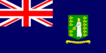 UK Virgin Islands / BVI - Ilhas Virgens Britanicas - flag with St Ursula