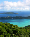 USVI - St. Thomas - atop a mountain - green and blue - photo by G.Friedman