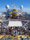 USVI - St. Thomas - top deck of the Costa Magica luxury ocean liner - jacuzzi - photo by G.Friedman