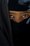 Sana'a / Sanaa, Yemen: close up of girl in Hijab - niqab - photo by J.Pemberton