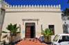 Stone Town, Zanzibar, Tanzania: mosque with sandals at the gate - Mizingani Road - photo by M.Torres