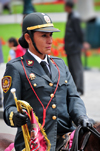 Lima, Peru: Clarinetist of Peruvian National Police mounted band - Plaza de Armas - change of the guard parade - photo by M.Torres