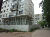 Russia - Udmurtia - Izhevsk: apartment building and food shop (photo by Paul Artus)