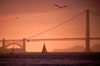 San Francisco (California): Golden Gate bridge at sunset - - photo by F.Rigaud