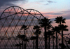 Long Beach (California): sunset at the roller coaster - The Pike - Los Angeles County - Photo by G.Friedman